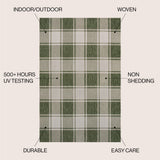 Acrylic Traditional Farmhouse Bold Gingham Indoor/Outdoor Area Rug