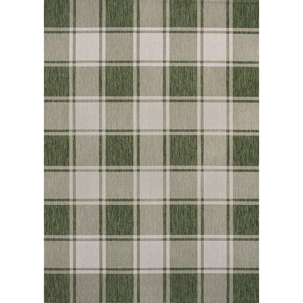 Acrylic Traditional Farmhouse Bold Gingham Indoor/Outdoor Area Rug