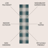 Acrylic Traditional Farmhouse Bold Gingham Indoor/Outdoor Area Rug