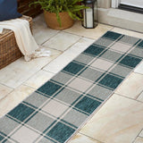 Acrylic Traditional Farmhouse Bold Gingham Indoor/Outdoor Area Rug