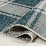 Acrylic Traditional Farmhouse Bold Gingham Indoor/Outdoor Area Rug