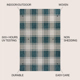 Acrylic Traditional Farmhouse Bold Gingham Indoor/Outdoor Area Rug