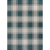Acrylic Traditional Farmhouse Bold Gingham Indoor/Outdoor Area Rug