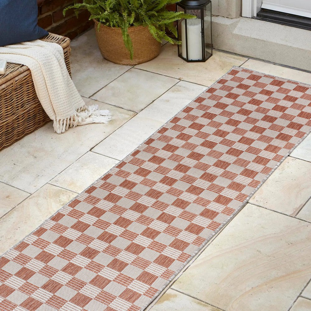 Laurel Traditional Cottage Checkerboard Indoor/Outdoor Area Rug