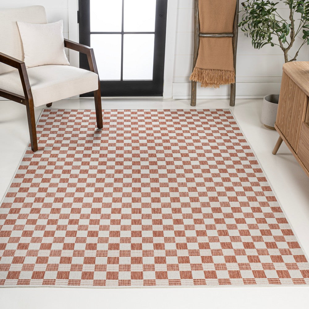 Laurel Traditional Cottage Checkerboard Indoor/Outdoor Area Rug