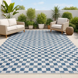 Laurel Traditional Cottage Checkerboard Indoor/Outdoor Area Rug