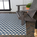 Laurel Traditional Cottage Checkerboard Indoor/Outdoor Area Rug