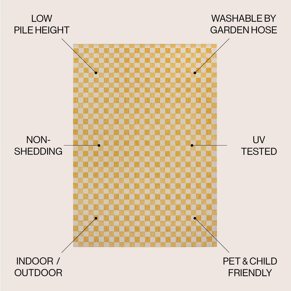 Laurel Traditional Cottage Checkerboard Indoor/Outdoor Area Rug