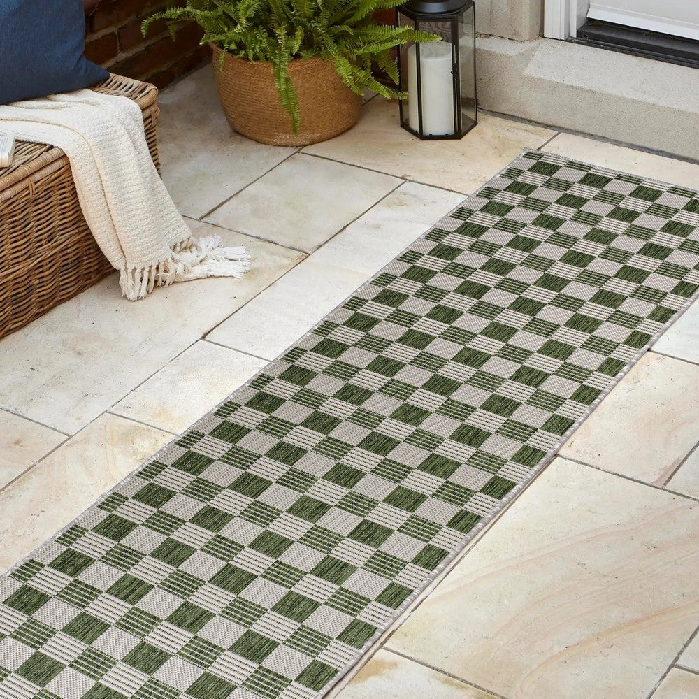 Laurel Traditional Cottage Checkerboard Indoor/Outdoor Area Rug