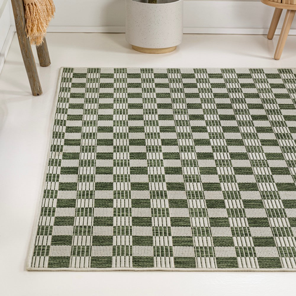 Laurel Traditional Cottage Checkerboard Indoor/Outdoor Area Rug