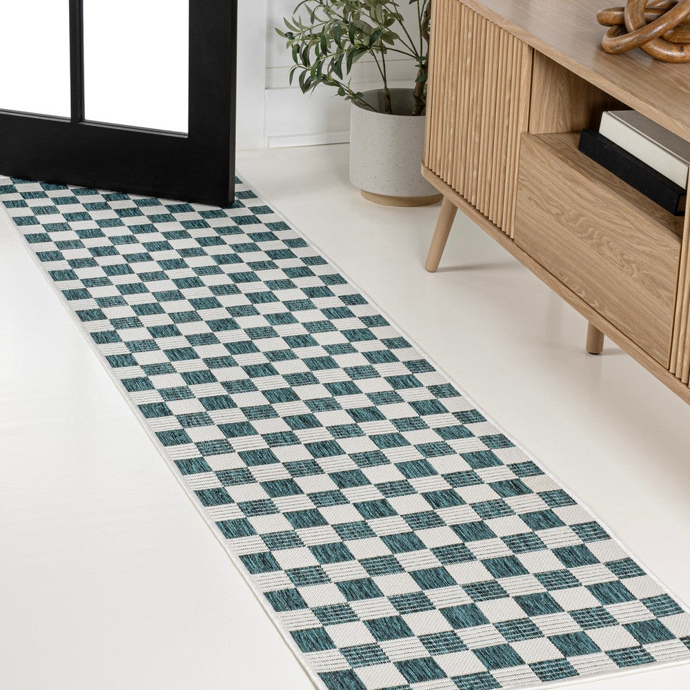 Laurel Traditional Cottage Checkerboard Indoor/Outdoor Area Rug