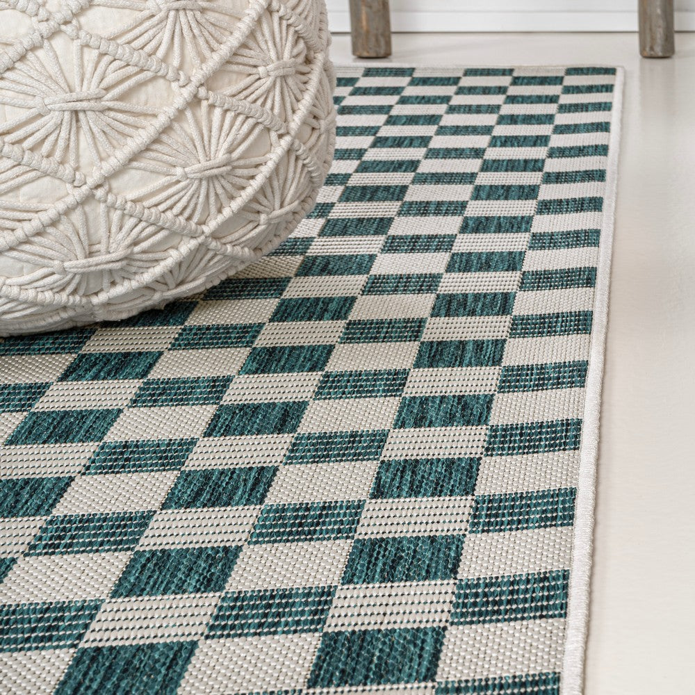 Laurel Traditional Cottage Checkerboard Indoor/Outdoor Area Rug