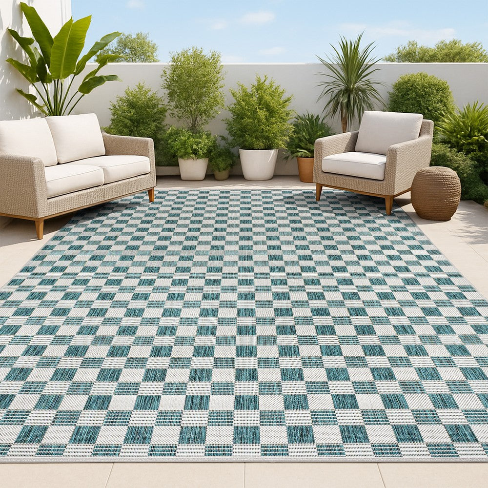 Laurel Traditional Cottage Checkerboard Indoor/Outdoor Area Rug