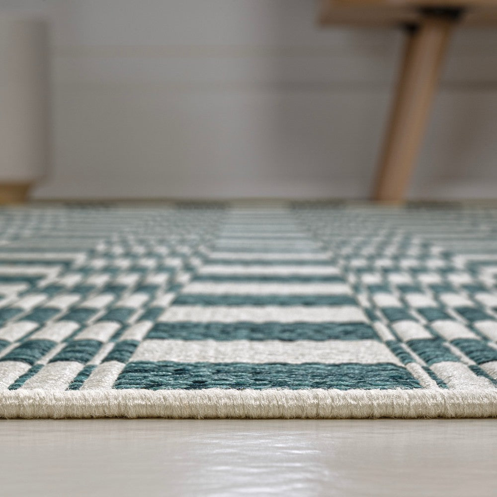 Laurel Traditional Cottage Checkerboard Indoor/Outdoor Area Rug