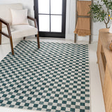Laurel Traditional Cottage Checkerboard Indoor/Outdoor Area Rug