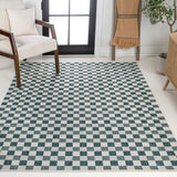 Laurel Traditional Cottage Checkerboard Indoor/Outdoor Area Rug