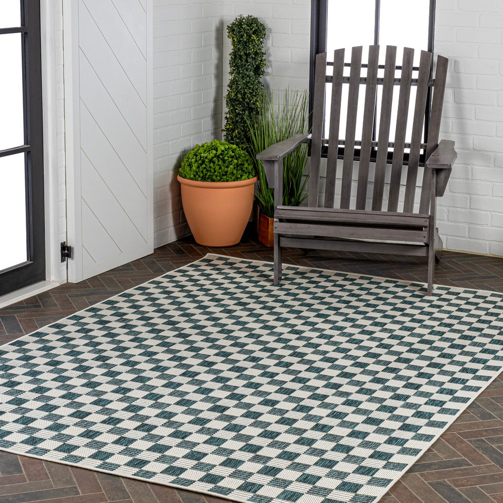 Laurel Traditional Cottage Checkerboard Indoor/Outdoor Area Rug