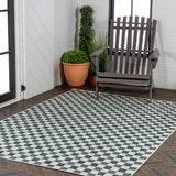 Laurel Traditional Cottage Checkerboard Indoor/Outdoor Area Rug