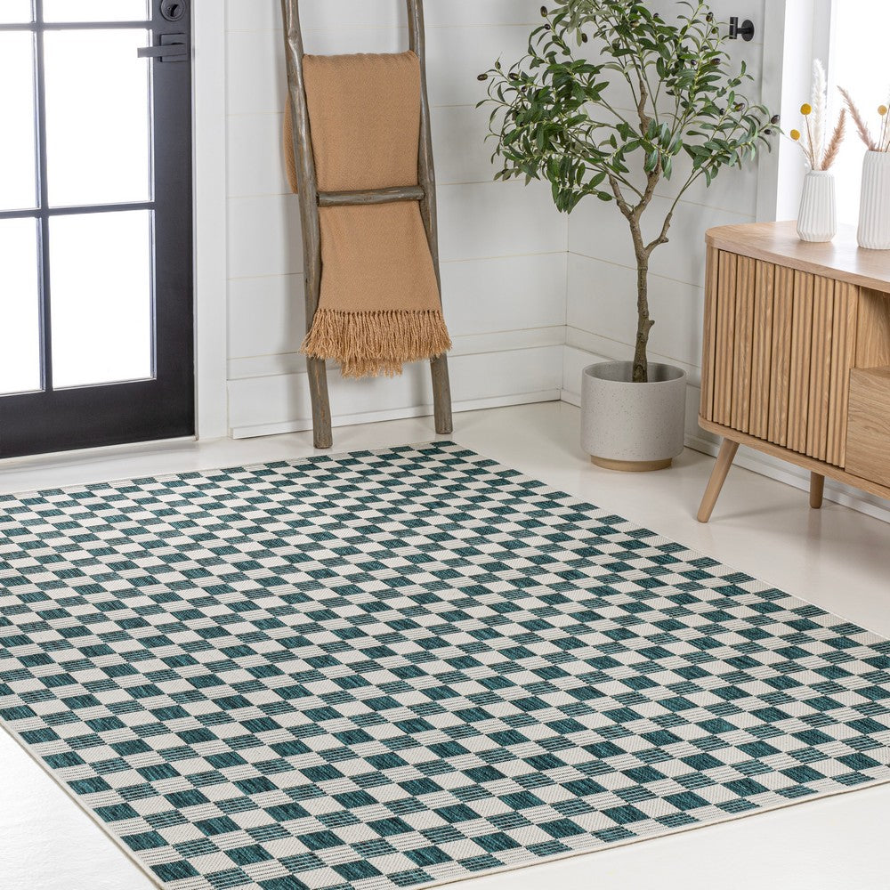 Laurel Traditional Cottage Checkerboard Indoor/Outdoor Area Rug