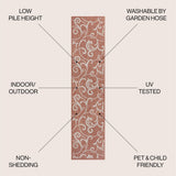 Domani Traditional Classic All-Over Scroll Indoor/Outdoor Area Rug