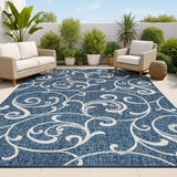 Domani Traditional Classic All-Over Scroll Indoor/Outdoor Area Rug