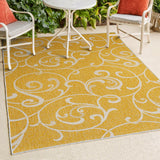 Domani Traditional Classic All-Over Scroll Indoor/Outdoor Area Rug