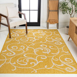 Domani Traditional Classic All-Over Scroll Indoor/Outdoor Area Rug