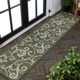 Domani Traditional Classic All-Over Scroll Indoor/Outdoor Area Rug
