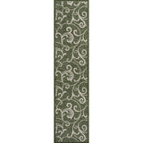 Domani Traditional Classic All-Over Scroll Indoor/Outdoor Area Rug