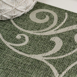 Domani Traditional Classic All-Over Scroll Indoor/Outdoor Area Rug