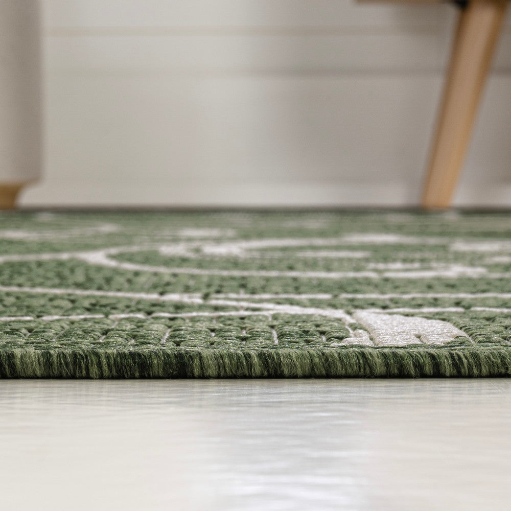 Domani Traditional Classic All-Over Scroll Indoor/Outdoor Area Rug