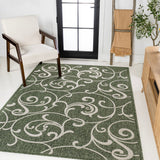 Domani Traditional Classic All-Over Scroll Indoor/Outdoor Area Rug