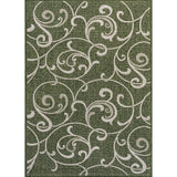 Domani Traditional Classic All-Over Scroll Indoor/Outdoor Area Rug