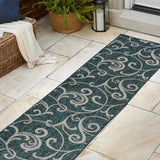 Domani Traditional Classic All-Over Scroll Indoor/Outdoor Area Rug