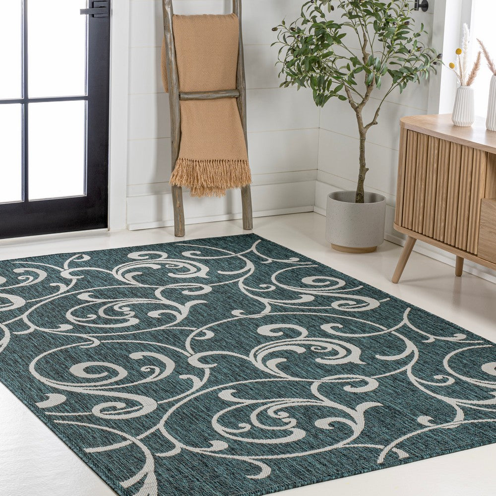 Domani Traditional Classic All-Over Scroll Indoor/Outdoor Area Rug