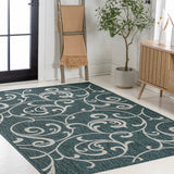 Domani Traditional Classic All-Over Scroll Indoor/Outdoor Area Rug