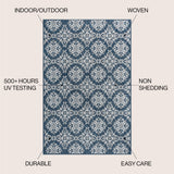 Nexus Traditional Mediterranean Tile Design Indoor/Outdoor Area Rug