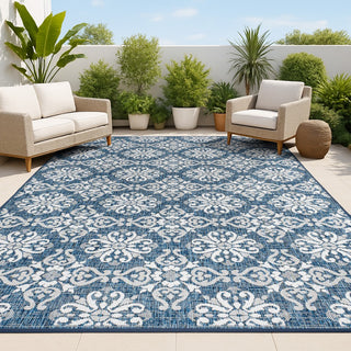 Nexus Traditional Mediterranean Tile Design Indoor/Outdoor Area Rug