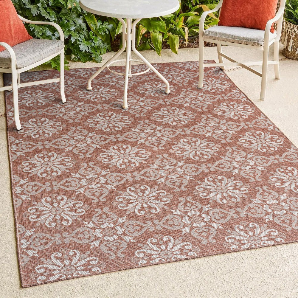 Nexus Traditional Mediterranean Tile Design Indoor/Outdoor Area Rug