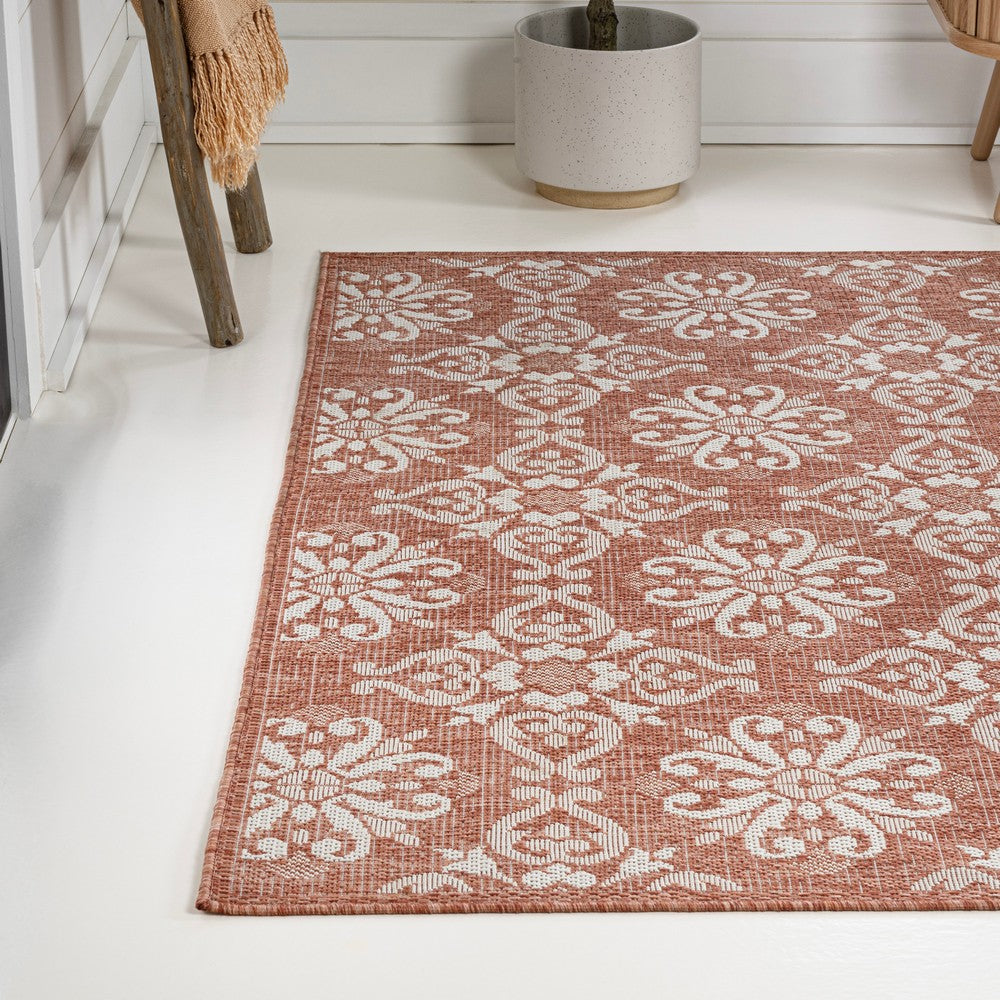 Nexus Traditional Mediterranean Tile Design Indoor/Outdoor Area Rug