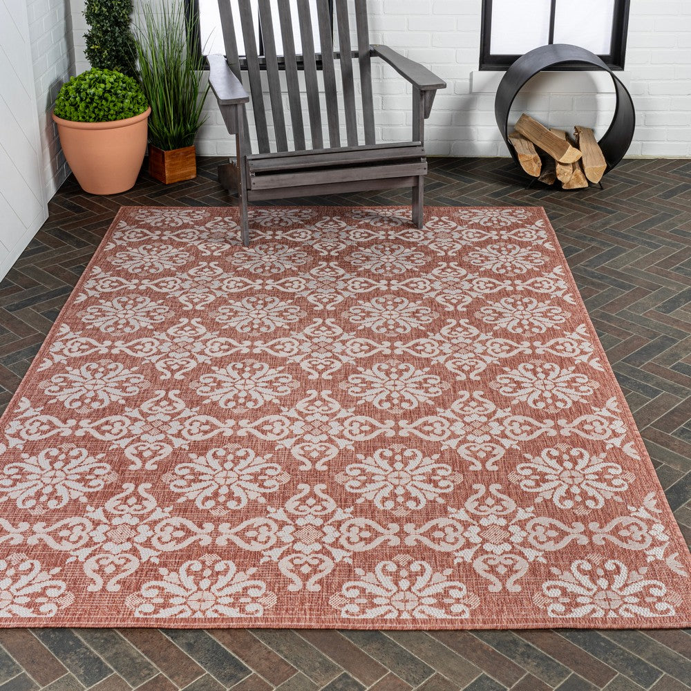 Nexus Traditional Mediterranean Tile Design Indoor/Outdoor Area Rug