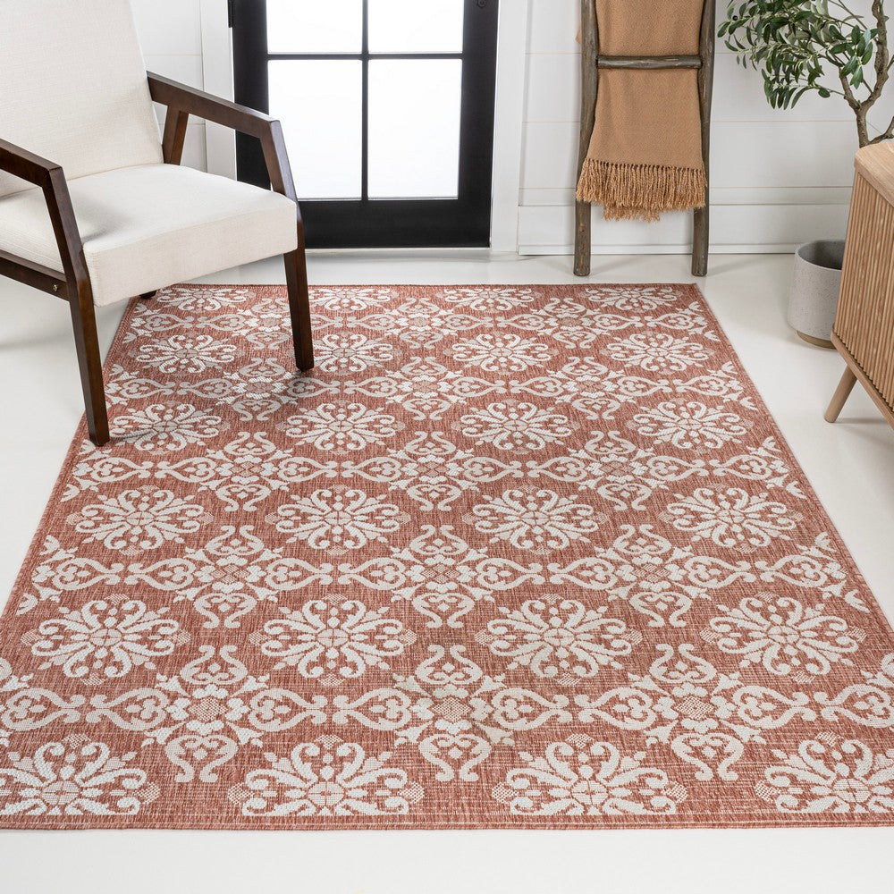 Nexus Traditional Mediterranean Tile Design Indoor/Outdoor Area Rug
