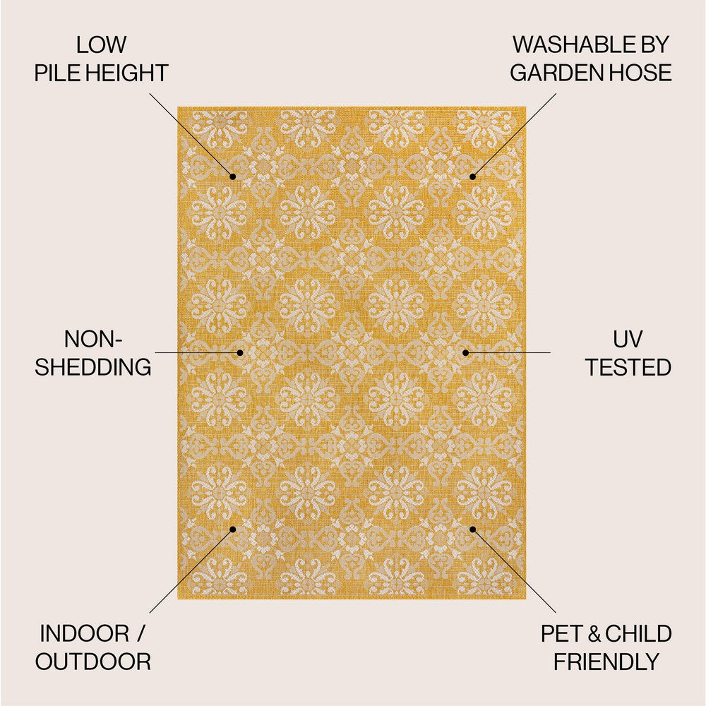 Nexus Traditional Mediterranean Tile Design Indoor/Outdoor Area Rug