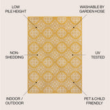 Nexus Traditional Mediterranean Tile Design Indoor/Outdoor Area Rug