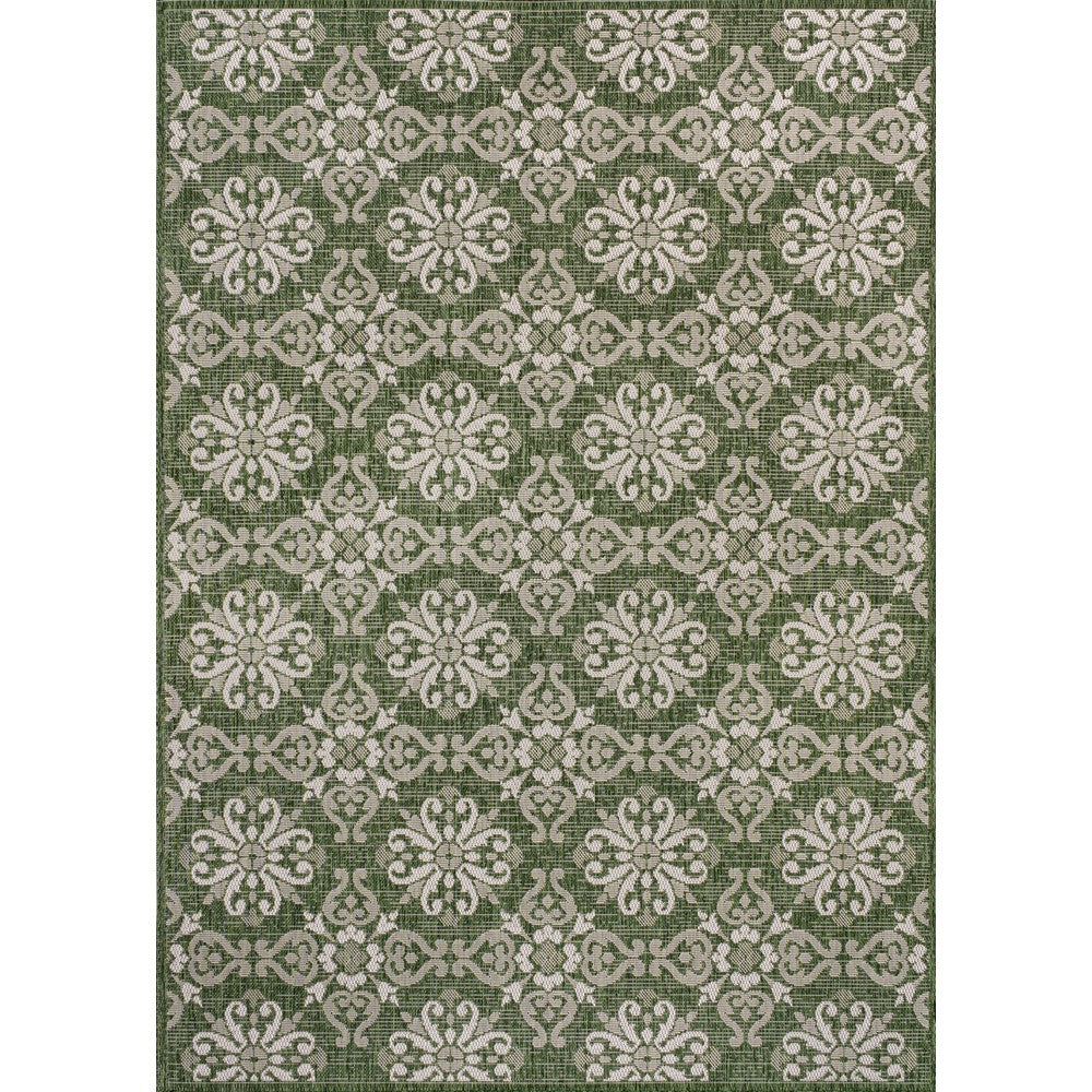 Nexus Traditional Mediterranean Tile Design Indoor/Outdoor Area Rug