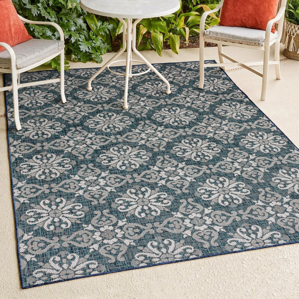 Nexus Traditional Mediterranean Tile Design Indoor/Outdoor Area Rug