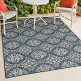 Nexus Traditional Mediterranean Tile Design Indoor/Outdoor Area Rug