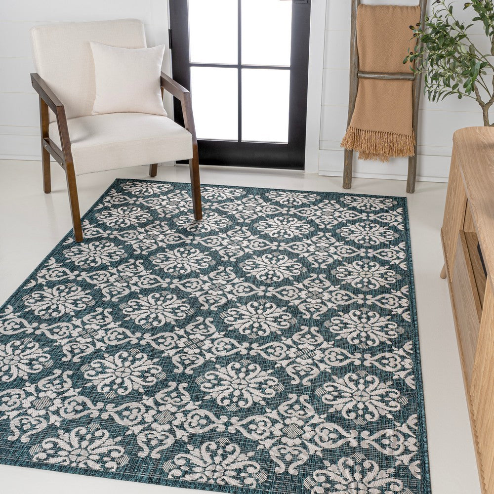 Nexus Traditional Mediterranean Tile Design Indoor/Outdoor Area Rug