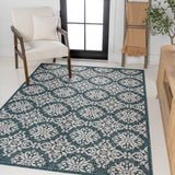 Nexus Traditional Mediterranean Tile Design Indoor/Outdoor Area Rug