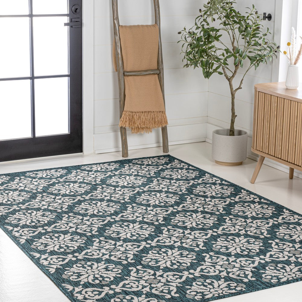Nexus Traditional Mediterranean Tile Design Indoor/Outdoor Area Rug